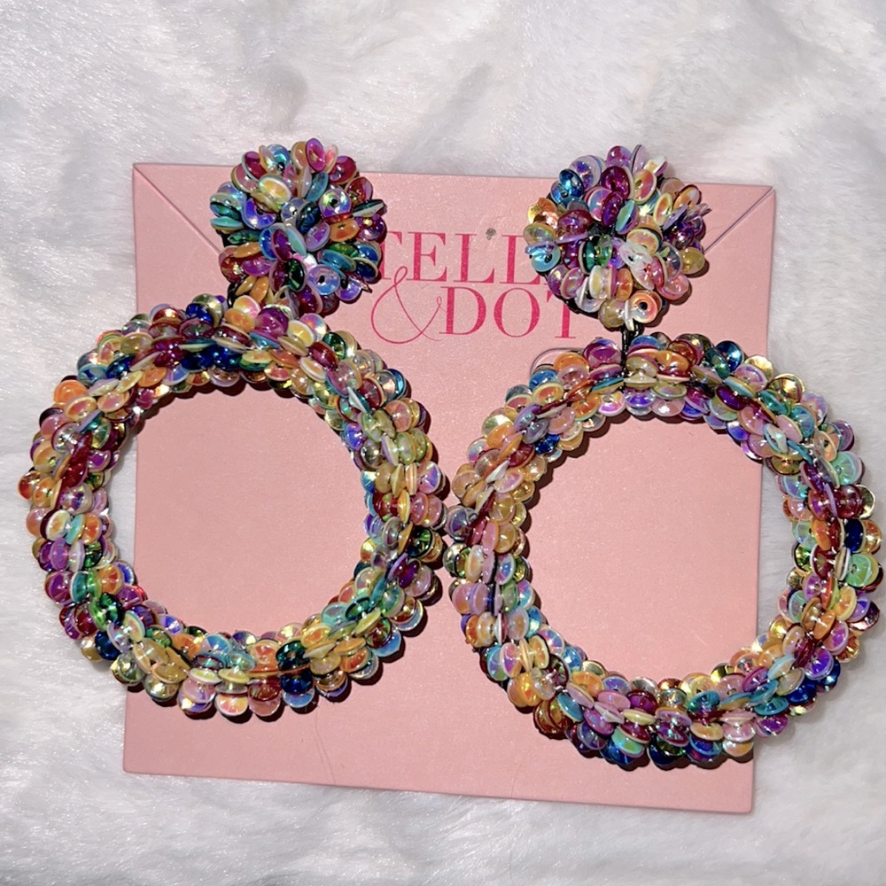 Stella & Dot Oh Ya Sequin Hoops